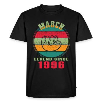 March 1996| March 1996 Anniversary 1996 - Men's Premium Organic T-Shirt - black - Front - Nico (187cm)