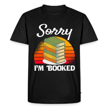 Rat de bibliothèque Livre Livre Rat Livres - T-shirt Premium bio Homme - noir - Devant - Nico (187cm)