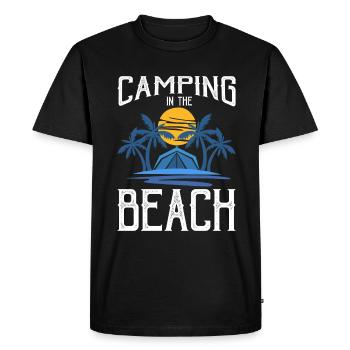 Camping Beach Holiday Camper - Men's Premium Organic T-Shirt - black - Front - Nico (187cm)