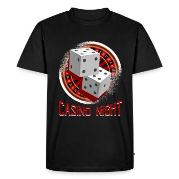 Poker Gambling Dice Money - Men's Premium Organic T-Shirt - black - Front - Nico (187cm)