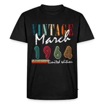 March 1964 Anniversary March 1964 March - Men's Premium Organic T-Shirt - black - Front - Nico (187cm)