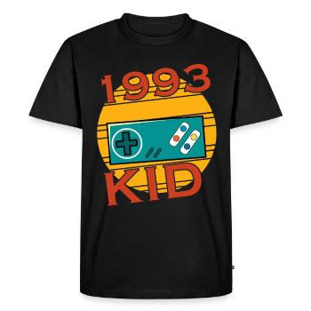 Joueur passionné 1993 Birthday Gaming - T-shirt Premium bio Homme - noir - Devant - Nico (187cm)