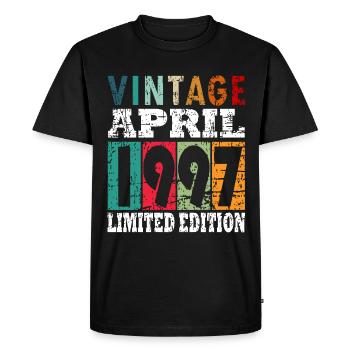 Best birth month April 1997 - Men's Premium Organic T-Shirt - black - Front - Nico (187cm)