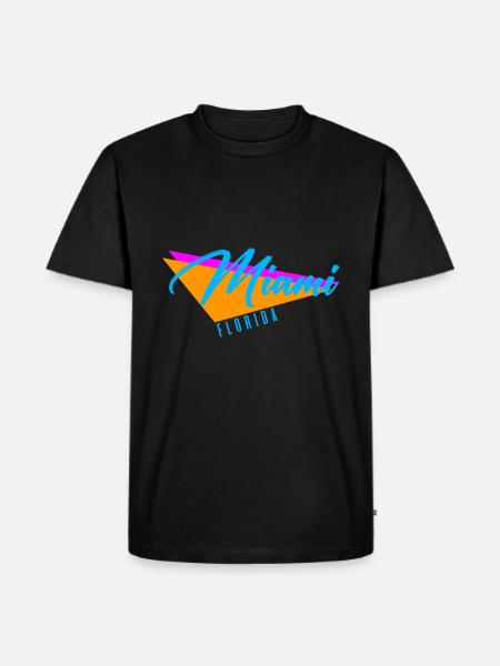 Miami Beach Florida - Männer Premium Bio T-Shirt - Schwarz
