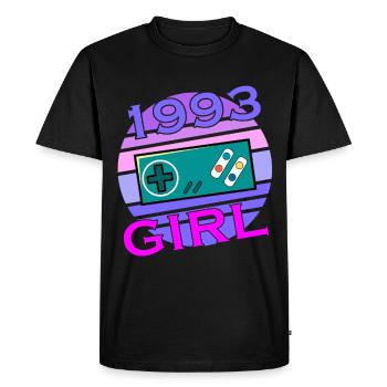Gamer Girl 1993 Anniversaire Génial depuis - T-shirt Premium bio Homme - noir - Devant - Nico (187cm)