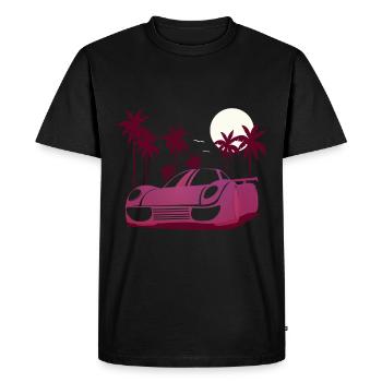 Course automobile - Voitures de course - Voitures de sport - T-shirt Premium bio Homme - noir - Devant - Nico (187cm)