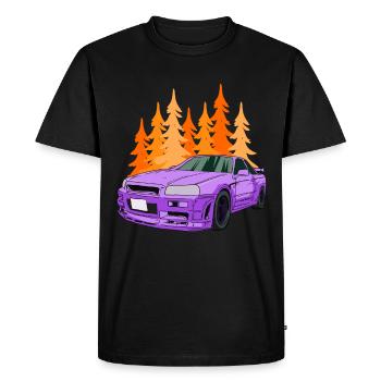 Voiture de sport Automne Supercar Racing Car PS Puissance - T-shirt Premium bio Homme - noir - Devant - Nico (187cm)