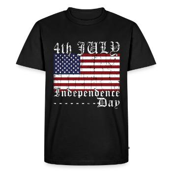 Jour de l’Indépendance , Fête américaine - T-shirt Premium bio Homme - noir - Devant - Nico (187cm)
