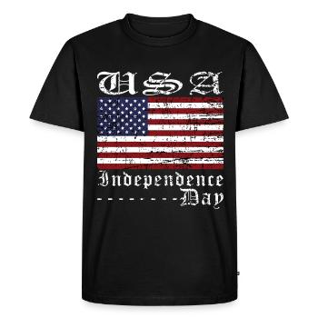 Jour de l’indépendance - T-shirt Premium bio Homme - noir - Devant - Nico (187cm)