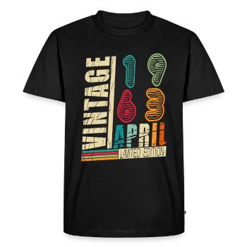 April 1963| Birthday 1963 Born April - Men's Premium Organic T-Shirt - black - Front - Nico (187cm)