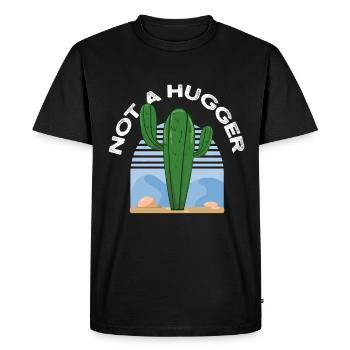 Funny cactus - Men's Premium Organic T-Shirt - black - Front - Nico (187cm)