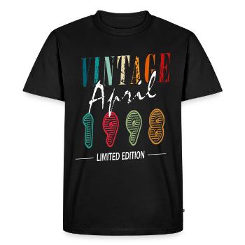 Légende depuis avril 1998 - T-shirt Premium bio Homme - noir - Devant - Nico (187cm)