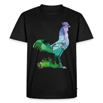Poulets Amateurs de poulets Ferme Poulailler - T-shirt Premium bio Homme - noir - Devant - Nico (187cm)