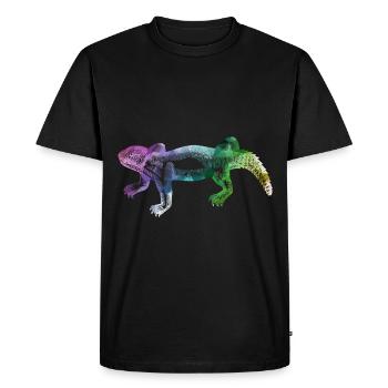 Lézard reptile iguane - T-shirt Premium bio Homme - noir - Devant - Nico (187cm)