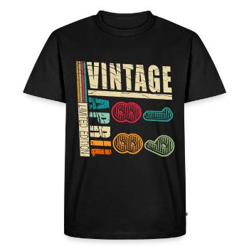 Né en avril 1988 - T-shirt Premium bio Homme - noir - Devant - Nico (187cm)