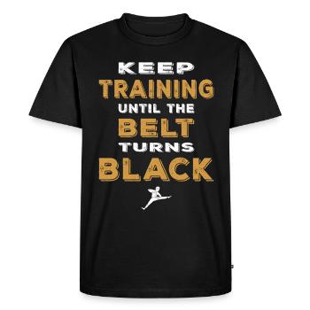Entraînement de karaté emblématique à motif de karaté vintage - T-shirt Premium bio Homme - noir - Devant - Nico (187cm)