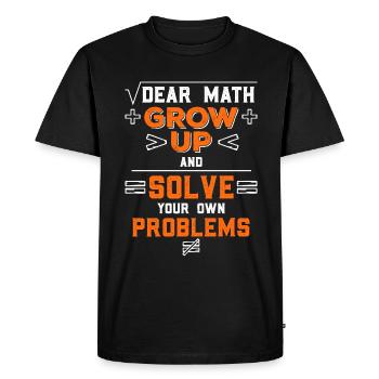 Cadeau des jeunes mathématiciens - T-shirt Premium bio Homme - noir - Devant - Nico (187cm)