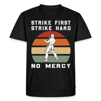 Karate Karate Fighter Martial Arts - Men's Premium Organic T-Shirt - black - Front - Nico (187cm)