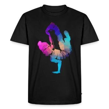 Breakdance B-Boy Breaker Breakdancer B-Girl HipHop - T-shirt Premium bio Homme - noir - Devant - Nico (187cm)