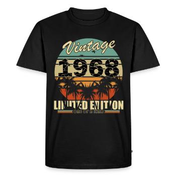 Jahrgang 1968 - Männer Premium Bio T-Shirt - Schwarz - Vorne - Nico (187cm)