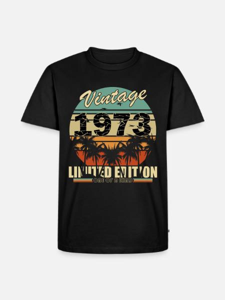 1973 Vuosipäivä 1973 Syntynyt 1973 Syntynyt 1973 - Premium luomulaatuinen miesten t-paita - musta