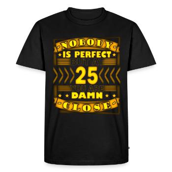 25th birthday 25 - Men's Premium Organic T-Shirt - black - Front - Nico (187cm)