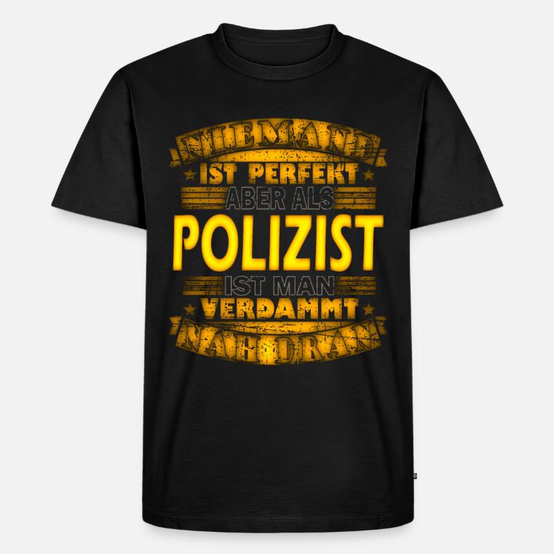 Polizist - Männer Premium Bio T-Shirt - Schwarz
