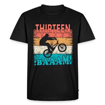 13 Birthday Bmx Bike 13 Years Gift - Men's Premium Organic T-Shirt - black - Front - Nico (187cm)
