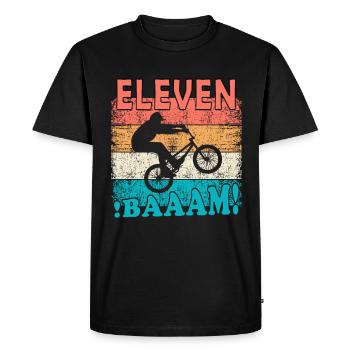 11th birthday BMX biker - Men's Premium Organic T-Shirt - black - Front - Nico (187cm)