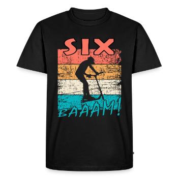 Scooter Stuntscooter 6ème anniversaire 6 - T-shirt Premium bio Homme - noir - Devant - Nico (187cm)