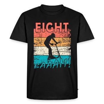 Scooter Stuntscooter 8ème anniversaire 8 - T-shirt Premium bio Homme - noir - Devant - Nico (187cm)