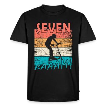 Scooter Stuntscooter 7ème anniversaire 7 - T-shirt Premium bio Homme - noir - Devant - Nico (187cm)