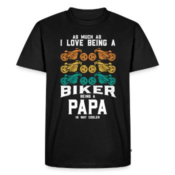 BIKER DAD COOLER - Men's Premium Organic T-Shirt - black - Front - Nico (187cm)