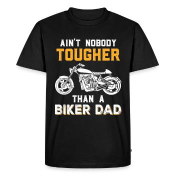 Biker Dad - Men's Premium Organic T-Shirt - black - Front - Nico (187cm)