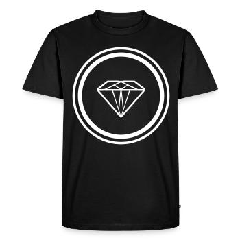 Symbole de diamant - T-shirt Premium bio Homme - noir - Devant - Nico (187cm)