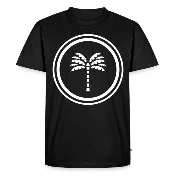 Palm tree symbol - Men's Premium Organic T-Shirt - black - Front - Nico (187cm)