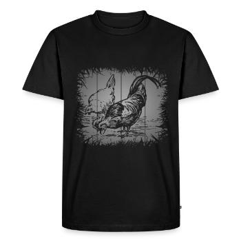 Farmer Chickens Whisperer Farmer's Wife - Men's Premium Organic T-Shirt - black - Front - Nico (187cm)