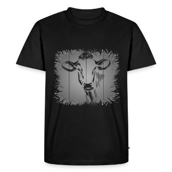 Cow Funny Cow Motive Cow Lovers Cadeau - T-shirt Premium bio Homme - noir - Devant - Nico (187cm)