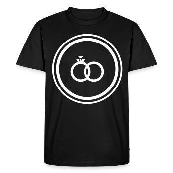 Wedding Rings Ring Wedding - Men's Premium Organic T-Shirt - black - Front - Nico (187cm)