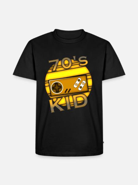 70s child - Men's Premium Organic T-Shirt - black