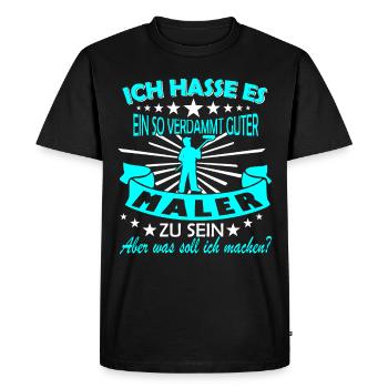 Maler und Lackierer / Maler & Lackierer - Männer Premium Bio T-Shirt - Schwarz - Vorne - Nico (187cm)