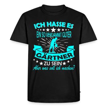 Gartenarbeit & Gärtnern - Männer Premium Bio T-Shirt - Schwarz - Vorne - Nico (187cm)
