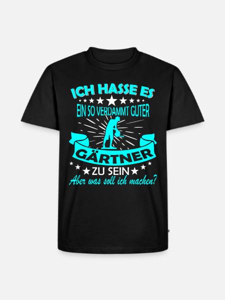 Gartenarbeit & Gärtnern - Männer Premium Bio T-Shirt - Schwarz