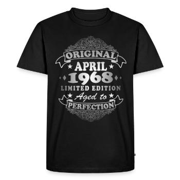Avril 1968 Anniversaire Avril 1968 Avril - T-shirt Premium bio Homme - noir - Devant - Nico (187cm)