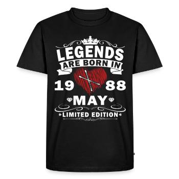 Mai 1988 Gift Drums Drummer - T-shirt Premium bio Homme - noir - Devant - Nico (187cm)