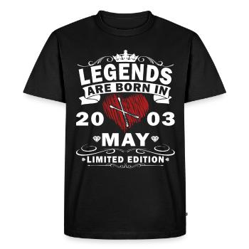 Mai 2003 Gift Drums Drummer - T-shirt Premium bio Homme - noir - Devant - Nico (187cm)