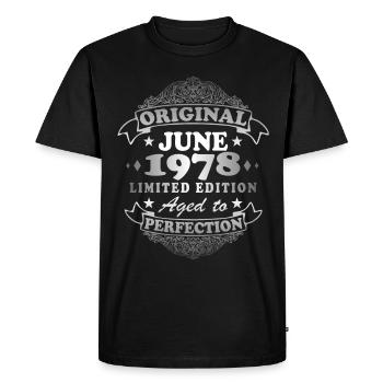 June 1978 Original 1978 Anniversary 1978 June - Men's Premium Organic T-Shirt - black - Front - Nico (187cm)