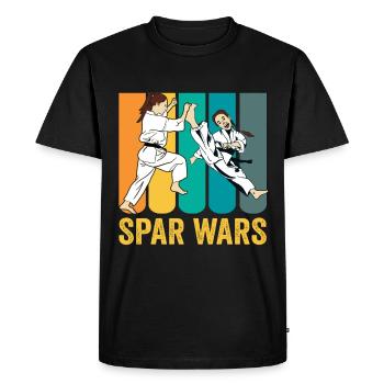 Spar Kampftraining - Sparring Arts Martiaux fille - T-shirt Premium bio Homme - noir - Devant - Nico (187cm)
