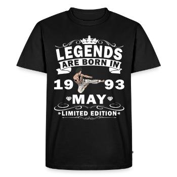 Karate Fighter Fighter Birthday May 1993 MMA - Men's Premium Organic T-Shirt - black - Front - Nico (187cm)