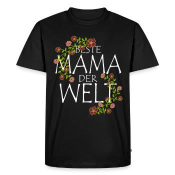Meilleure maman du monde - T-shirt Premium bio Homme - noir - Devant - Nico (187cm)